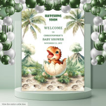 Chá de fraldas Azul-Bonito Dino - Ataque Em Breve