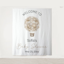 Tapete De Parede Chá de fraldas de balão de ar quente bege