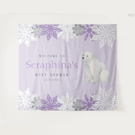 Tapete De Parede Chá de fraldas do Urso Polar Ártico Roxo