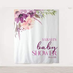 Tapete De Parede Chá de fraldas Floral Violeta Roxo