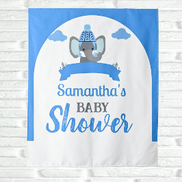 Tapete De Parede Chá de fraldas Rustic Boho Elephant Boy Backdrop
