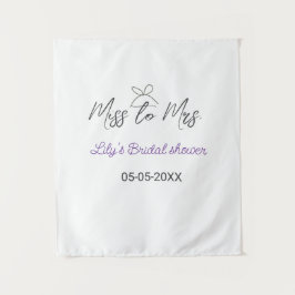 Tapete De Parede Chá de noiva de Miss para Mrs adicionar nome data 