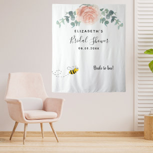 Tapete De Parede Chá de noiva floral rosa dourado branco noiva mel