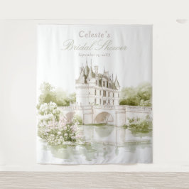 Tapete De Parede Chá de Noiva Romance Francês Château Elegante