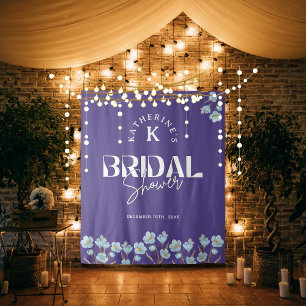 Tapete De Parede Chá de panela Floral Vintage Blue Watercolor