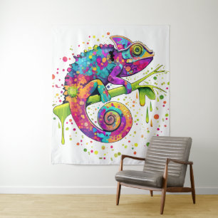 Tapete De Parede Chameleon Paint mantém estilo aquarela
