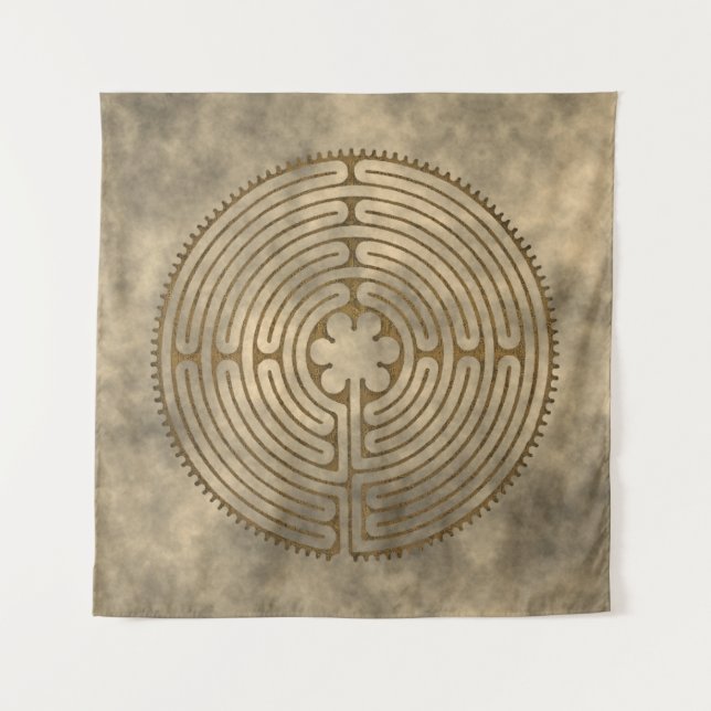 Tapete De Parede Chartres Labyrinth - Símbolo Espiritual Antiquado  (Frente)