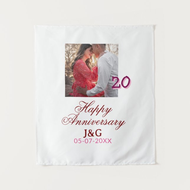 Tapete De Parede Cheers to 20 Years happy anniversary add photo dat (Frente)