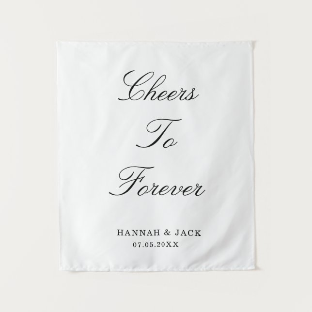 Tapete De Parede Cheers to Forever Personalized Wedding Engagement (Frente)
