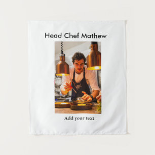 Tapete De Parede Chef cozinheiro adiciona nome SMS homens padaria d