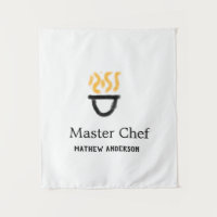 Chef mestre adicionar nome panela preta fumaça de 