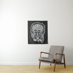 Tapete De Parede Chefe do tigre do nativo americano