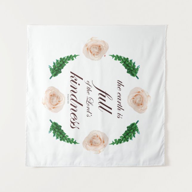 Tapete De Parede cheio psalm 33 (Frente (Horizontal))