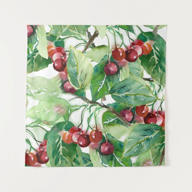 Tapete De Parede Cherry Seamless Pattern (Frente)