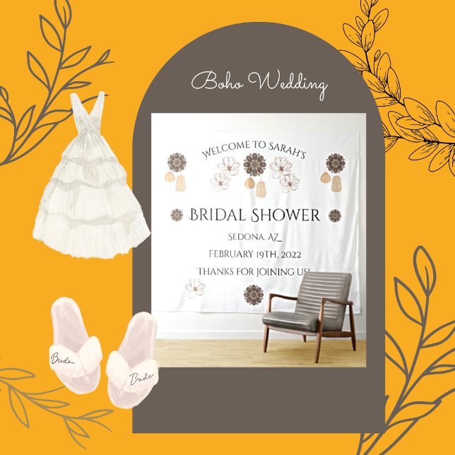 Tapete De Parede Chic Rústico Floral Boho Casamento  (Criador carregado)