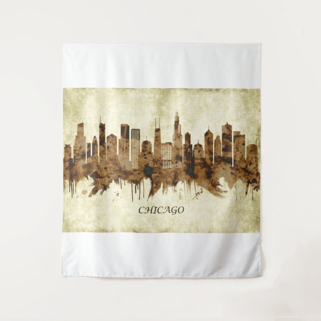 Tapete De Parede Chicago Illinois Cityscape (Frente)