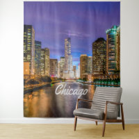 Chicago Illinos City in Night