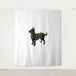 Tapete De Parede Chihuahua Christmas Lights Xmas Gift for Dog Lover