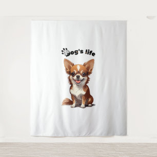 Tapete De Parede Chihuahua Feliz – Design Fofo para Amantes de Cães