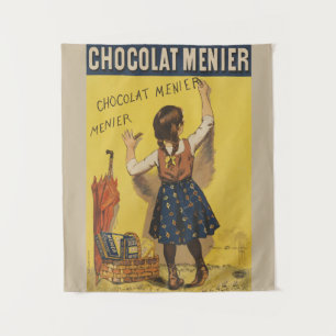 Tapete De Parede Chocolat Menier Little Girl Escrevendo