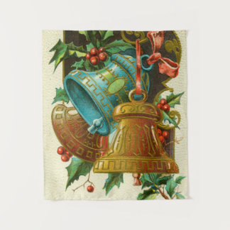 Tapete De Parede Christmas Bells, Festive Vintage Greeting Card