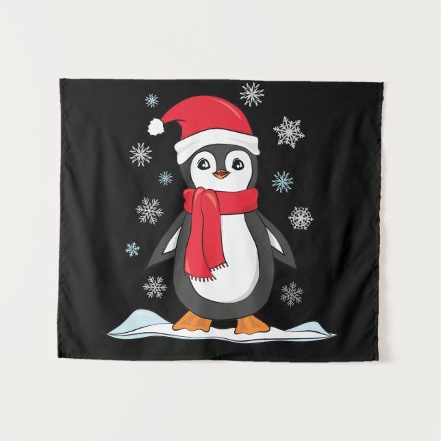 Tapete De Parede Christmas Cute Penguin (Frente (Horizontal))