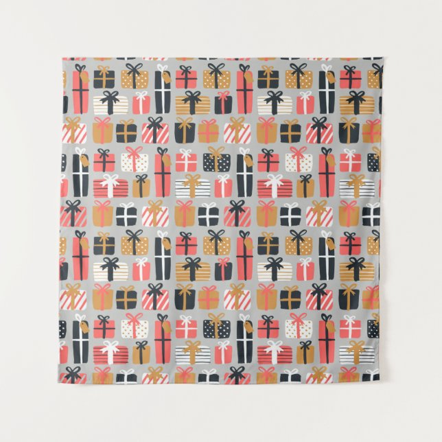 Tapete De Parede Christmas gift pattern (Frente)