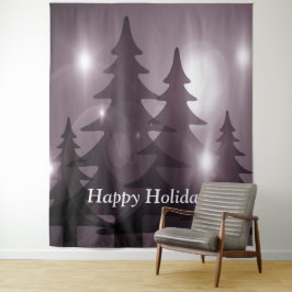 Tapete De Parede Christmas Party Pink Trees Holiday Winter Elegant