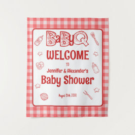 Tapete De Parede Churrasco Vermelho Baby Shower BBQ