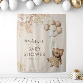 Tapete De Parede Chuva de Bebê Urso de Grama das Pampas