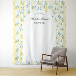 Tapete De Parede Chuva de Noiva Floral Vintage Shabby Chic de Limão