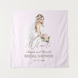 Tapete De Parede Chuva de Noiva Rosa Ternura Elegante Para Noiva Fu