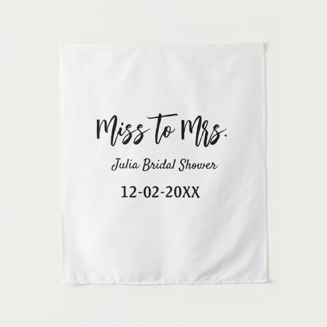 Tapete De Parede Chuva de presentes de Miss para Mrs elegante simpl (Frente)