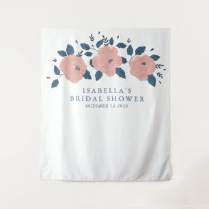 Tapete De Parede Chuva Nupcial Estilosa de Flores Azuis de Jardim P