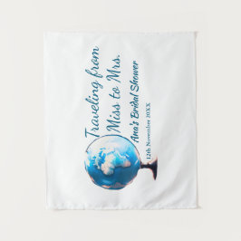 Tapete De Parede Chuveiro de viagem para adicionar nome data senhor