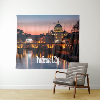 Tapete De Parede Cidade do Vaticano à Noite Igreja Católica Romana