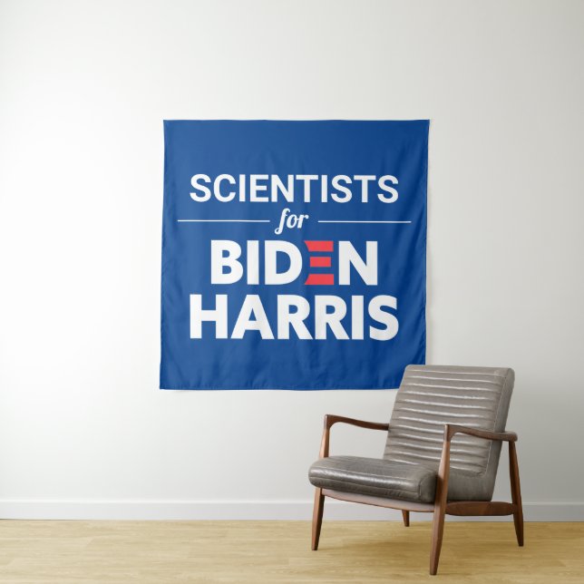 Tapete De Parede Cientistas em Biden Harris Texto Personalizado Azu (In Situ)