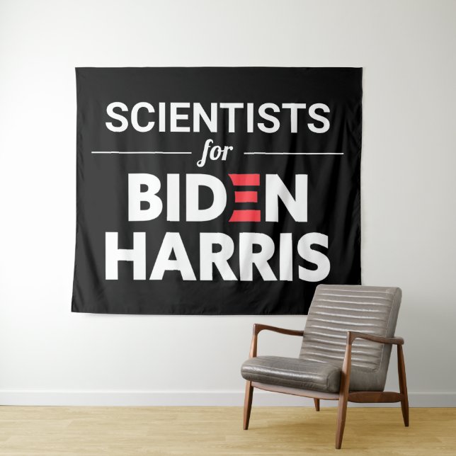 Tapete De Parede Cientistas para Biden Harris Texto Personalizado P (In Situ (Horizontal))