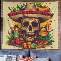 CInco de Mayo Skull personalizável