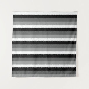 Tapete De Parede Cinza Black White Stripes Design