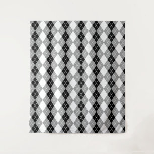 Tapete De Parede Cinza de Diamante de Argyle Branco Negro