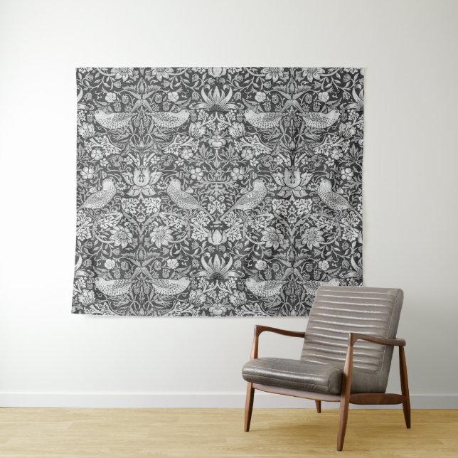 Tapete De Parede Cinza de Morango, William Morris (In Situ (Horizontal))