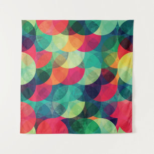 Tapete De Parede círculo colorido sem costura com efeito de grada