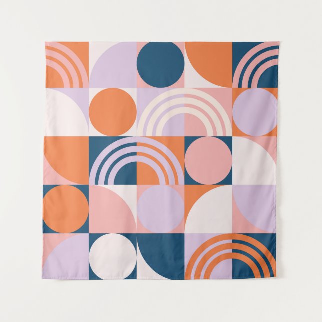 Tapete De Parede Círculos do século médio: Padrão Geométrico (Frente)