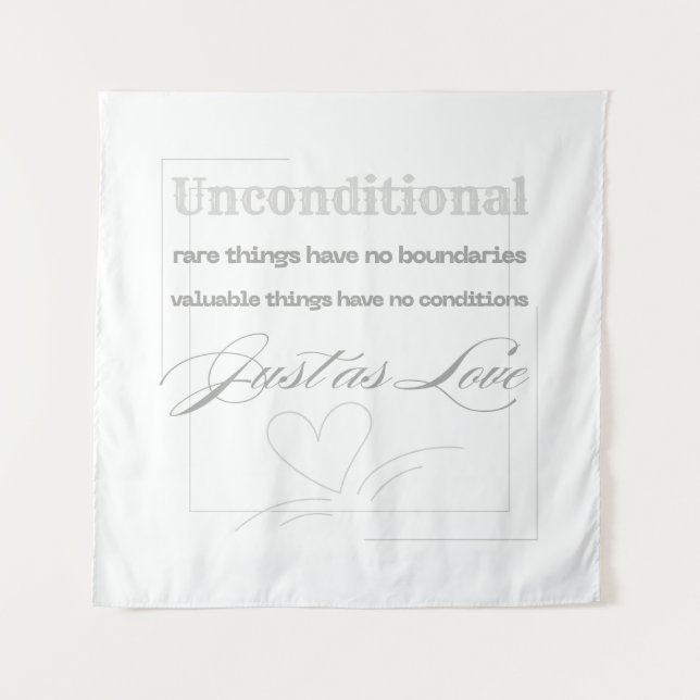 Tapete De Parede Citação de Amor Incondicional  (Frente)