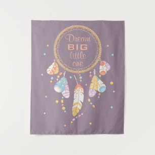 Tapete De Parede Citação Tribal Dreamcatcher Boho Purple