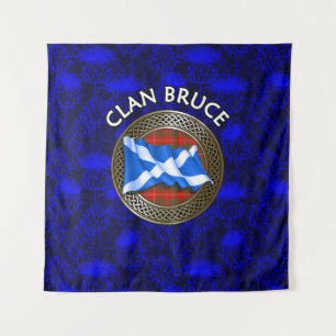 Tapete De Parede Clan Bruce Tartan Knot & Flag