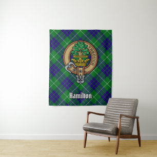 Tapete De Parede Clan Hamilton Crest sobre caçar Tartan