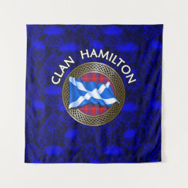 Tapete De Parede Clan Hamilton Tartan Knot & Flag