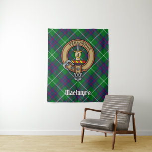 Tapete De Parede Clan MacIntyre Crest sobre Tartan